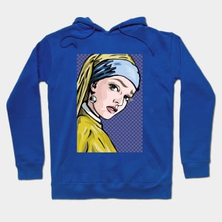 Lichtenstein Girl with a Pearl Earring Hoodie